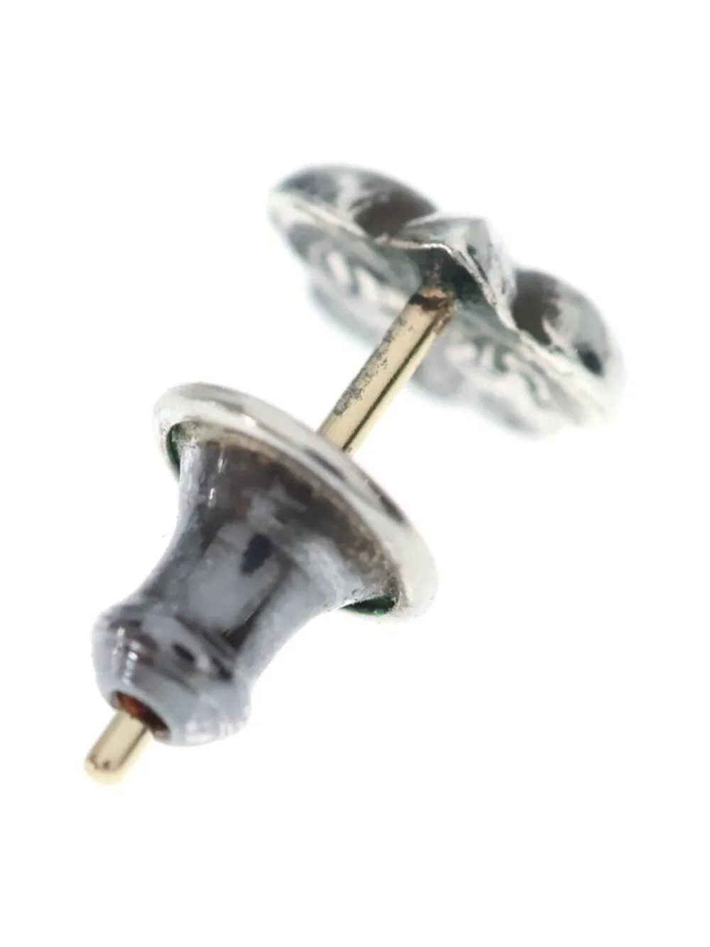 Chrome Hearts CO BS Flr BS Flare Stud Earrings Silver
